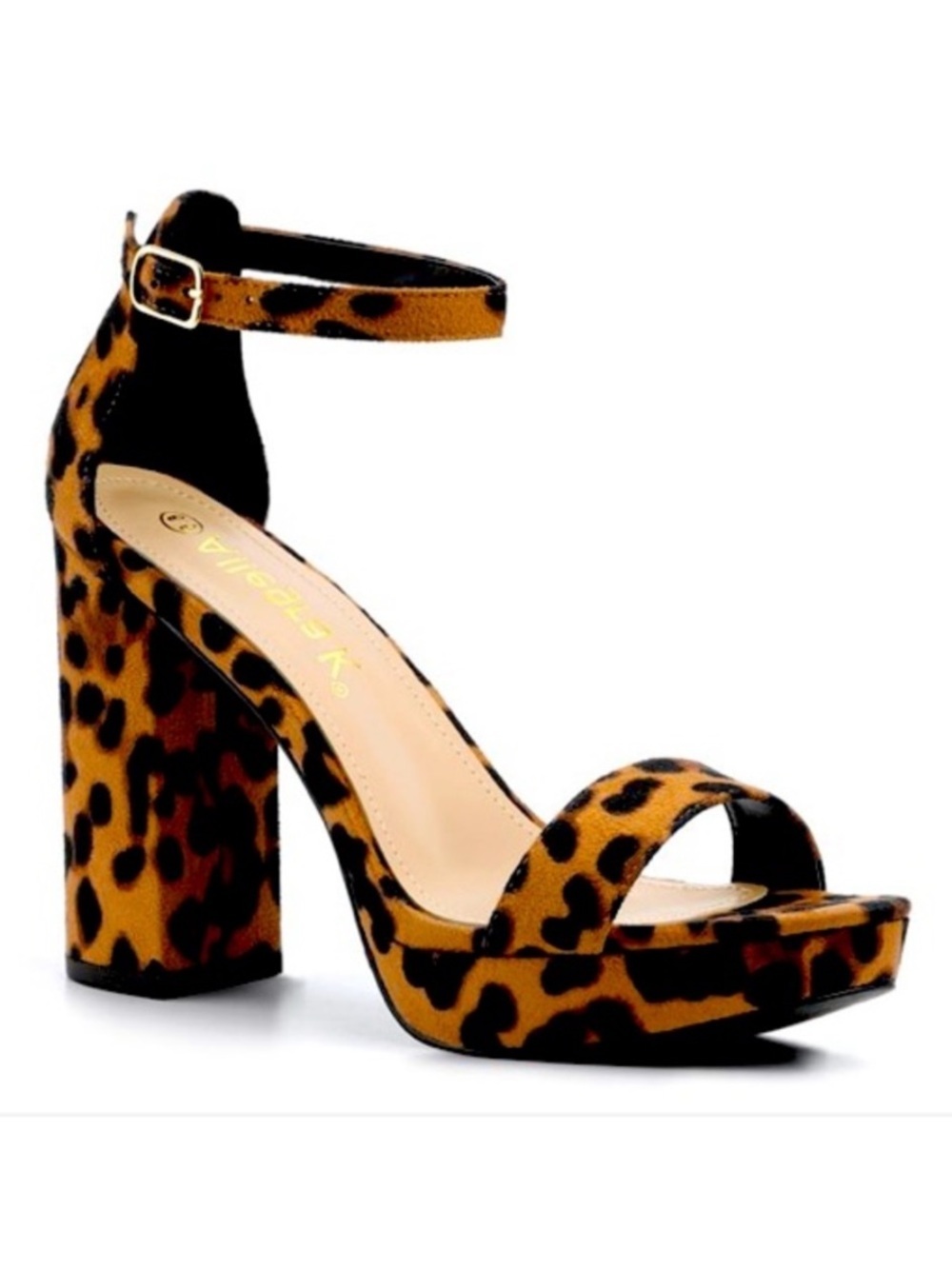 Allegra K Leopard Print Ankle Strap Platform Sandal - Women Size 7 NWOB